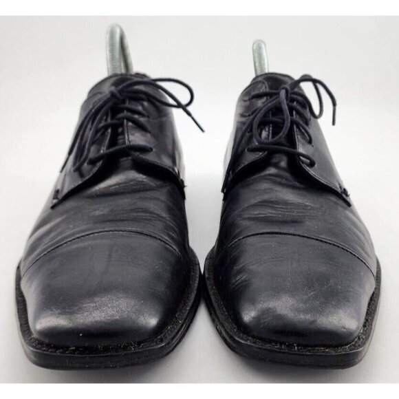 Johnston & Murphy Melton Black Leather Cap‎ Toe Derby Dress Shoes Men\'s Size 11M main image 8